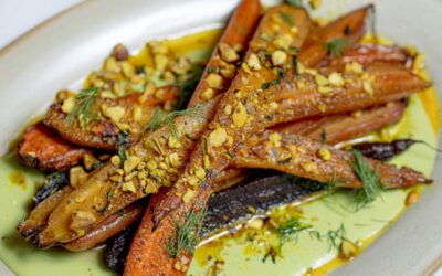 Roasted carrots with mint yogurt